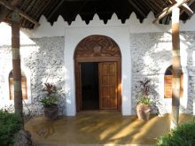 A beautiful carved entryway at Dar House, Zanzibar, Tanzania (Mango staff photo)