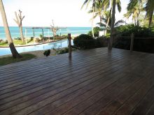 The deck for lounging and outdoor dining at Dar House, Zanzibar, Tanzania (Mango staff photo)