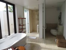 Fresh, modern bathroom design in the suites at The Residence Zanzibar, Zanzibar, Tanzania (Mango staff photo)