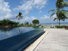 The stunning glass-sided pool offers guests a memorable place to relax at The Residence Zanzibar, Zanzibar, Tanzania (Mango staff photo)