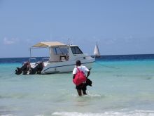 The helpful and attentive staff prepare for your boat departure at The Residence Zanzibar, Zanzibar, Tanzania (Mango staff photo)