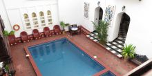 The swimming pool at Dhow Palace Hotel, Zanzibar, Tanzania (Mango staff photo)