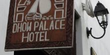 The entryway's sign at Dhow Palace Hotel, Zanzibar, Tanzania (Mango staff photo)