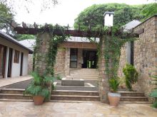The entryway that welcomes guests at Lake Duluti Lodge, Arusha, Tanzania (Mango staff photo)