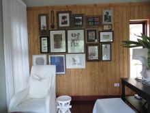 Eclectic art pieces adorn the walls at Lake Duluti Lodge, Arusha, Tanzania (Mango staff photo)