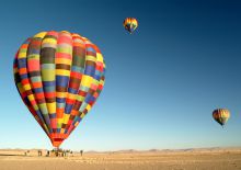 Hot air ballon rides at Wolwedans Dune Camp, NamibRand Nature Reserve, Namibia