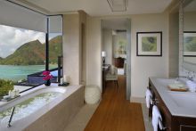 Bathroom at Raffles Praslin, Praslin, Seychelles