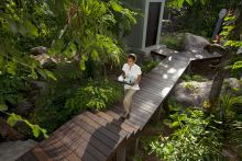 Spa and garden area at Raffles Praslin, Praslin, Seychelles