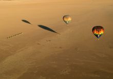 Hot air ballon rides at Wolwedans Dune Camp, NamibRand Nature Reserve, Namibia
