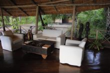Lounge at Kungwe Beach Lodge, Mahale Mountains National Park, Tanzania