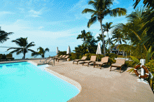The pool at New Emerald Cove, Praslin, Seychelles