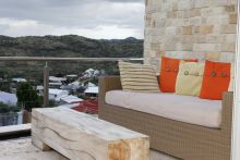 A private balcony at Vertigo Boutique Hotel, Windhoek, Namibia