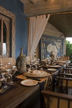 Dining area at Alfajiri Villas, Diani Beach, Tanzania