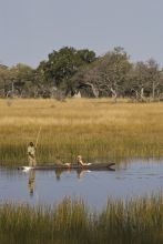 Boating on the delta at Xaranna Camp, Okavango Delta, Botswana (AndBeyond)