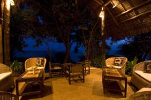 The bar where guests can relax with a cocktail at Pole Pole Bungalow Resort, Mafia Island, Tanzania