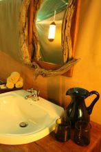The bathroom at Katuma Bush Camp, Katavi National Park, Tanzania