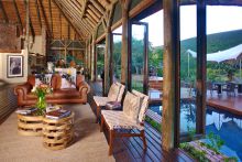 Main lounge at Shamwari Bayethe Tented Lodge, Shamwari Game Reserve, South Africa