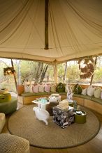 Lounge at Xaranna Camp, Okavango Delta, Botswana (AndBeyond)