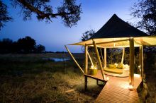 Private deck area at Xaranna Camp, Okavango Delta, Botswana (AndBeyond)