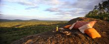 Sundowners overlooking the valley at Sabuk Lodge, Laikipia, Kenya (Stevie Mann)