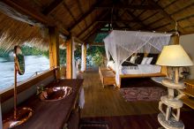 Cottage at Sindabezi Island Lodge, Livingstone, Zambia
