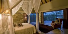 The luxuriously comfortable and chic bedrooms at Chitwa House, Sabi Sands Game Reserve, South Africa