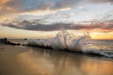 Beach sunset at Desroches Island Resort, Desroches Island, Seychelles