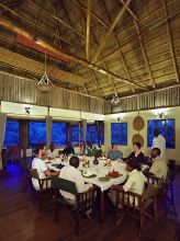 Dining at Volcanoes Bwindi Lodge, Bwindi Impenetrable Forest, Uganda