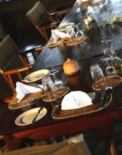 Dining at Virunga Lodge, Volcanoes National Park, Uganda