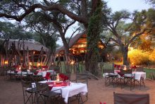 Dining at Elephant Valley Lodge, Chobe National Park, Botswana