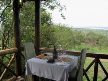 Dining for two at Mantana Lake Mburo Camp, Lake Mburo National Park, Uganda