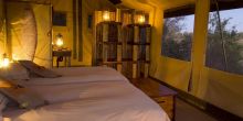 Bedroom at Linyati Discoverer Camp, Linyati Wetlands, Botswana