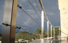 Details of the sleek exterior design at Vertigo Boutique Hotel, Windhoek, Namibia