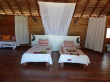 Tent interior at Anjiamarango, Nosy Be, Madagascar (Mango Staff photo)