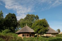 Exterior and setting at Mount Gahinga Lodge, Mgahinga National Park, Uganda