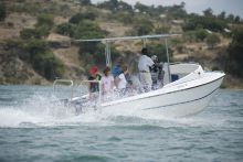 A boat trip on the lake at Rusinga Island Lodge, Lake Victoria, Kenya