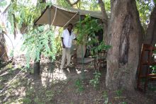 Fly camping at Selous Impala Camp, Selous National Park, Tanzania
