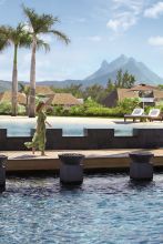 Pool boardwalk at Four Seasons Mauritius, Anahita, Mauritius