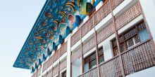 The decorated exterior at Souk Hotel at the Slipway, Dar Es Salaam, Tanzania