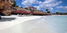 The unique and beautiful beach is considered one of the best on the island at Hideaway of Nungwi Resort & Spa, Zanzibar, Tanzania