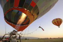 Hot air balloon rides at Franschhoek Country House, Franschhoek, South Africa