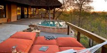 Comfy loungers to enjoy the sun deck at Little Garonga, Kruger National Park, South Africa