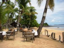 The beach dining area at Amarina Hotel, Nosy Be, Madagascar (Mango Staff photo)