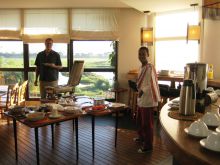 The dining area at Tamboho Hotel, Antananarivo, Madagascar (Mango Staff photo)