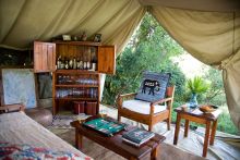 The main lounge at Offbeat Mara Camp, Masai Mara National Reserve, Kenya