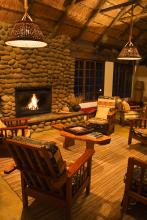 Isibindi Zulu Lodge - Fireplace in Lounge