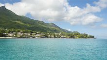 A view of the island and ocean at Le Meridien Fishermans Cove, Mahe, Seychelles