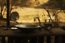 Bathroom at Kanga Camp, Mana Pools National Park, Zimbabwe