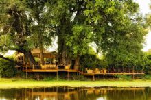 Camp exterior at Kanga Camp, Mana Pools National Park, Zimbabwe