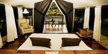 Tent interior at Karen Blixen Camp, Masai Mara National Reserve, Kenya